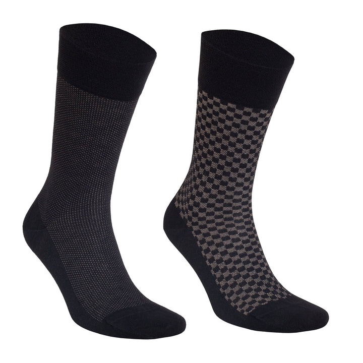 Men’s Bamboo Lightweight Dress Socks 8-Pack Gift Box, Black, Charcoal & Taupe