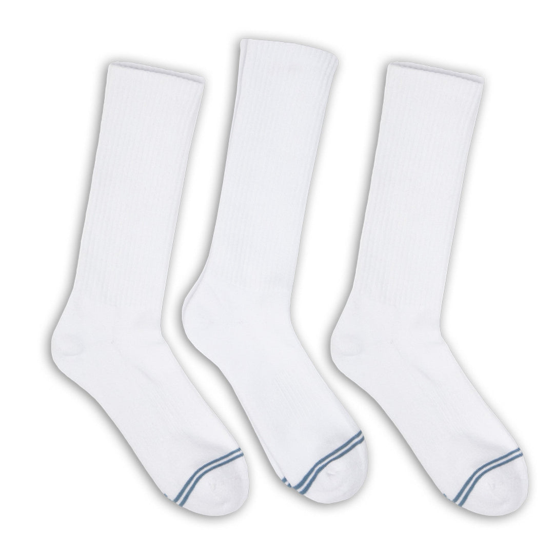 Casual White Crew Socks 3-Pack