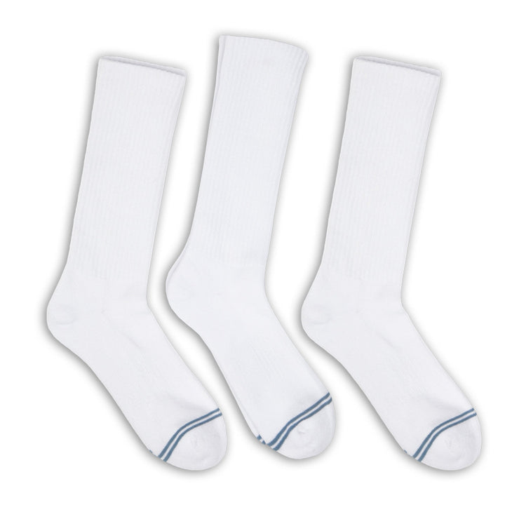 Casual White Crew Socks 3-Pack