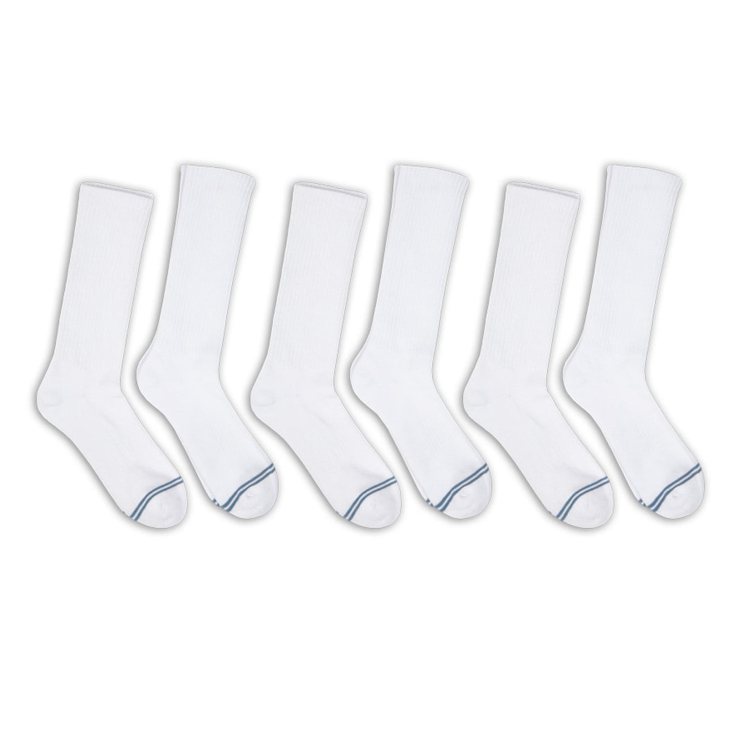Casual White Crew Socks 6-Pack
