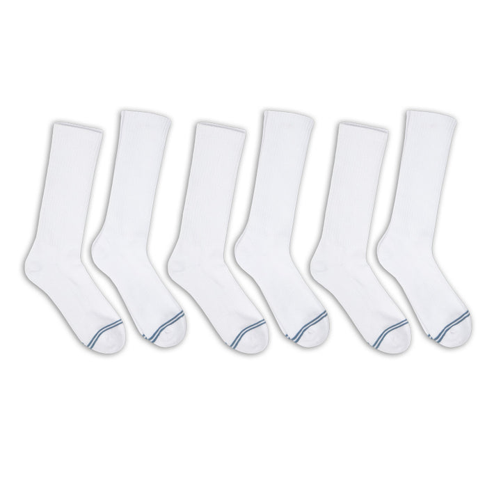 Casual White Crew Socks 6-Pack