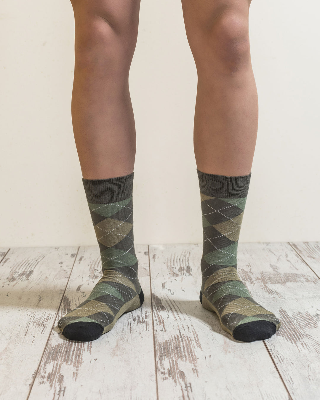 Men's Olive Green Mix Set Socks