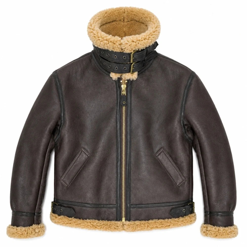 Cockpit USA Men's Spitfire B-3 Sheepskin Bomber Jacket | Made In USA