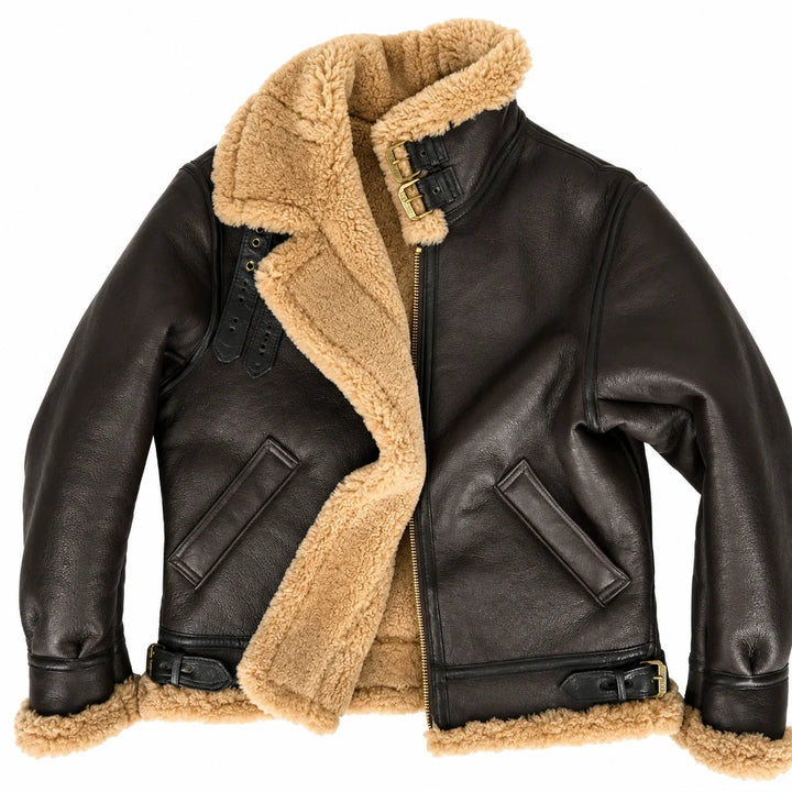 Cockpit USA Men's Spitfire B-3 Sheepskin Bomber Jacket | Made In USA