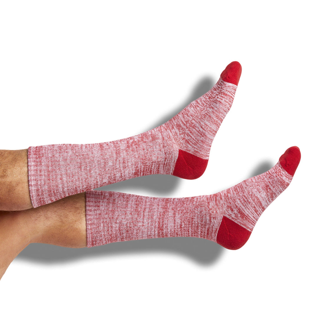 Crimson / White Casual Socks 4 Pack