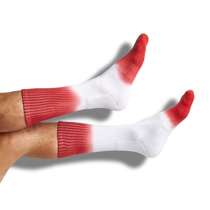 Crimson / White Casual Socks 4 Pack