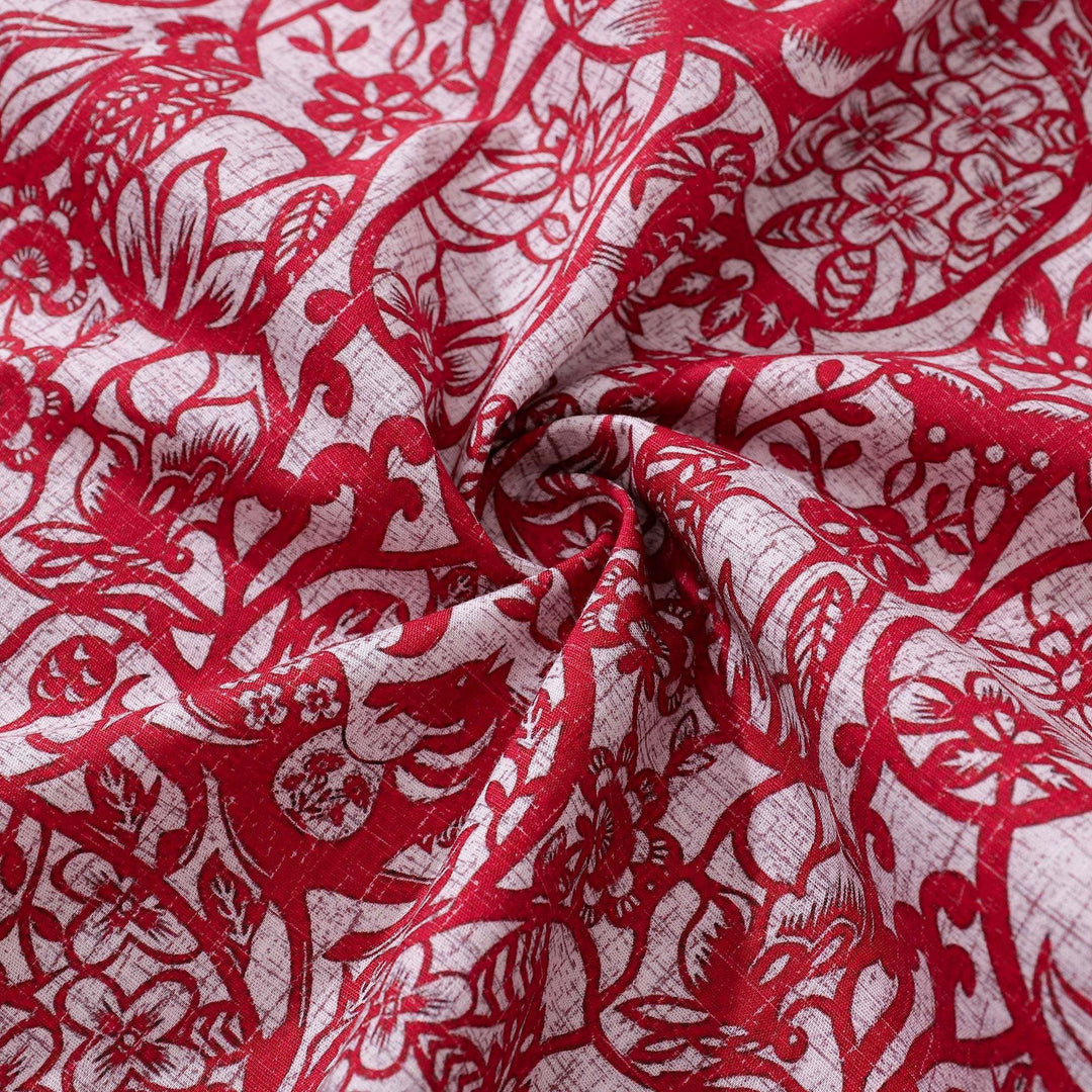 Hawaiian Shirt For Men Paper-Cut Painting Button-down Shirt Short Sleeve 100% Cotton Shirt By Yakima