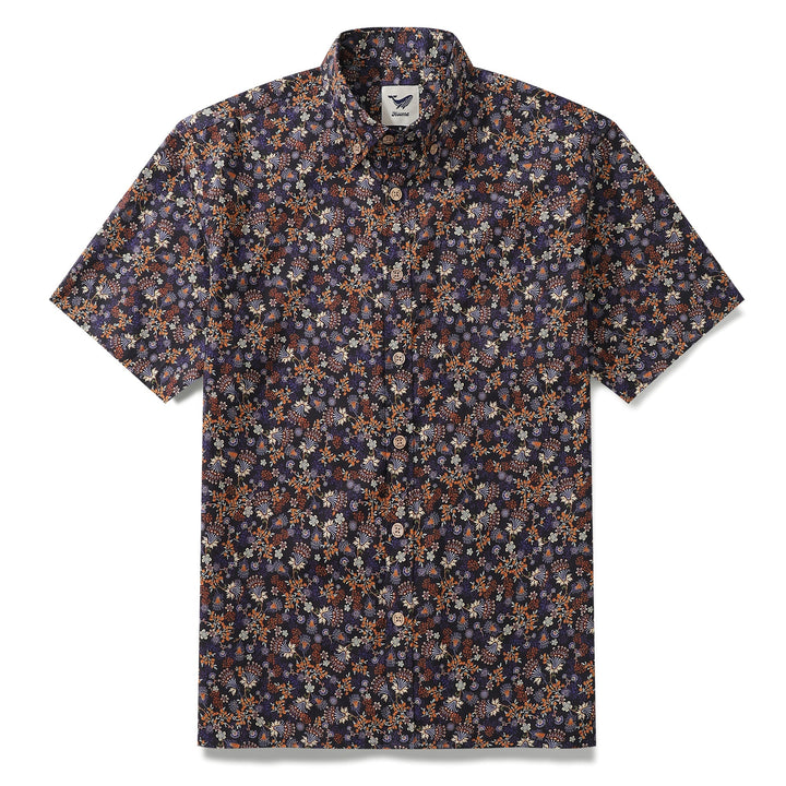 Hawaiian Shirt For Men Garde Button-down Shirt Short Sleeve 100% Cotton Shirt By Yakima