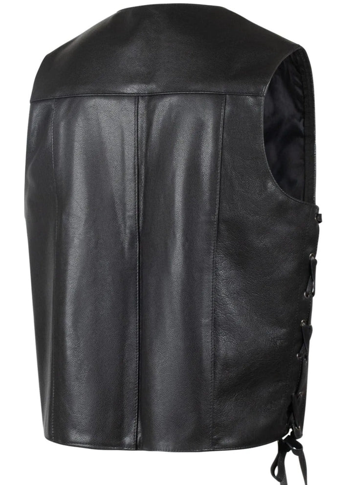 Legendary Dixon Men's Leather Motorcycle Vest