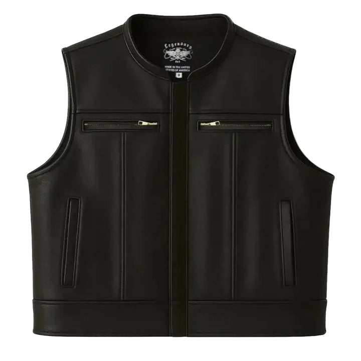 Legendary Lowlife Z Black Leather Club Vest