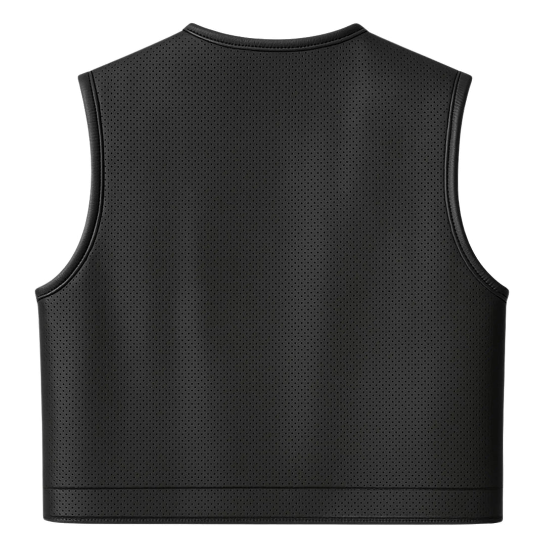Legendary LowLife Z Perforated Black Leather Vest