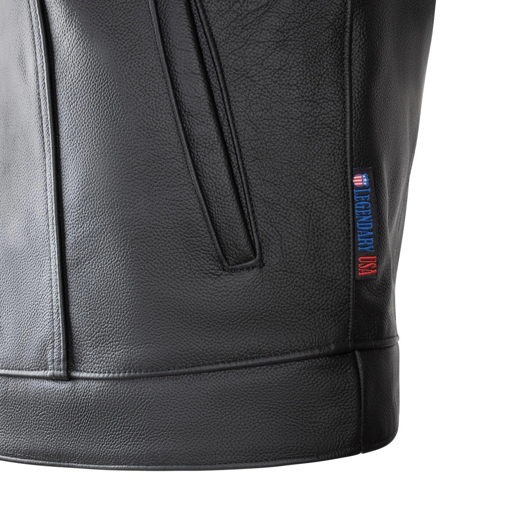 Legendary Outlaw Men's Leather Motorcycle Vest