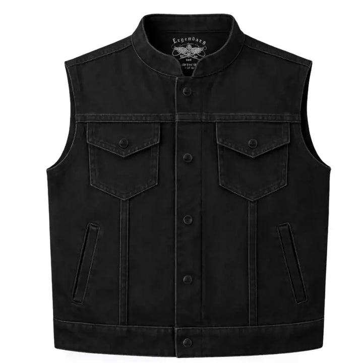Legendary Revolution Men's Black Denim Vest