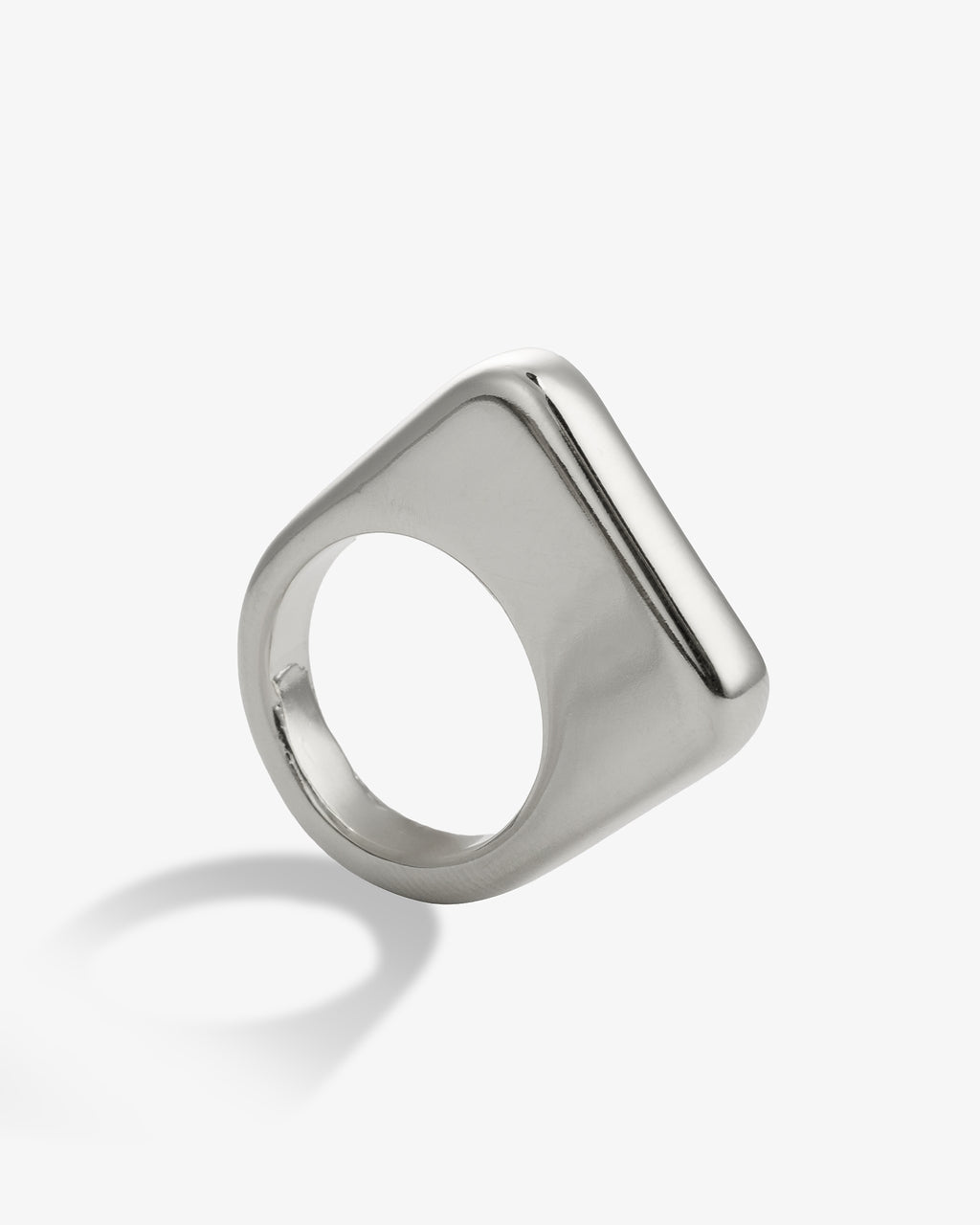 Lily Chunky Square Gold Signet Statement Ring