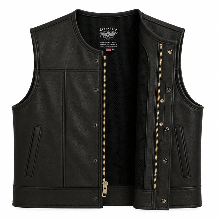 Legendary Lowlife NCP Black Leather Club Vest