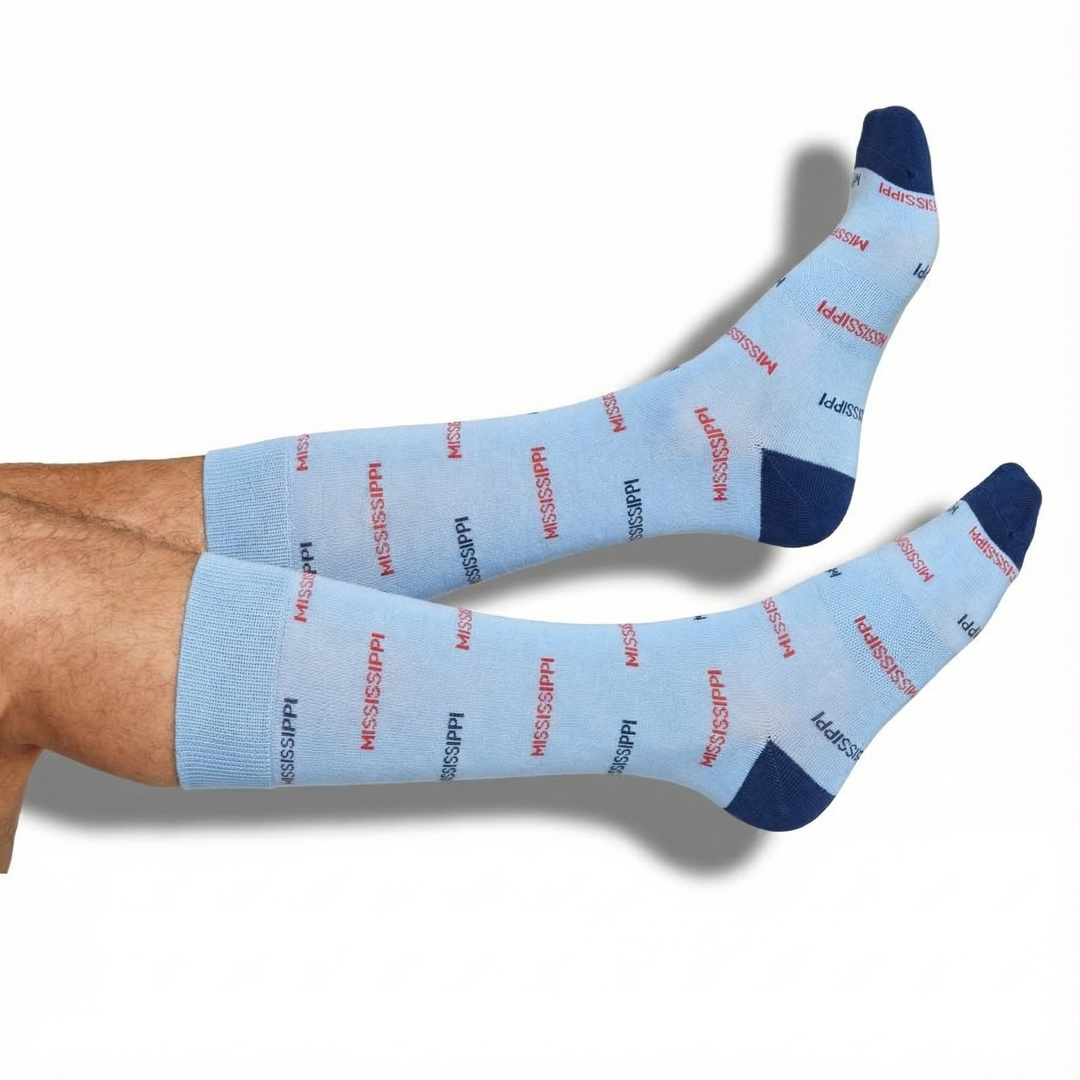 Powder Blue Mississippi Dress Socks