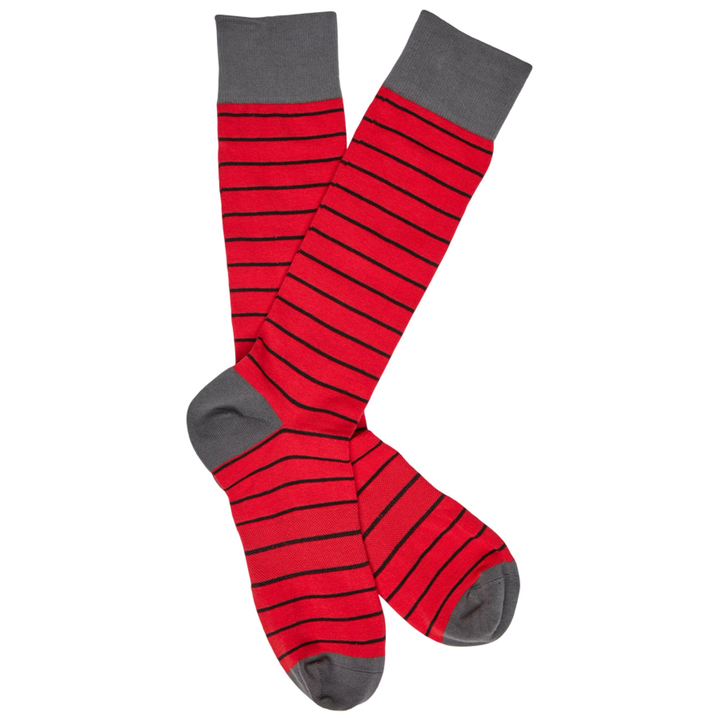 Red and Black Dress Sock - 4-Pack - Home
