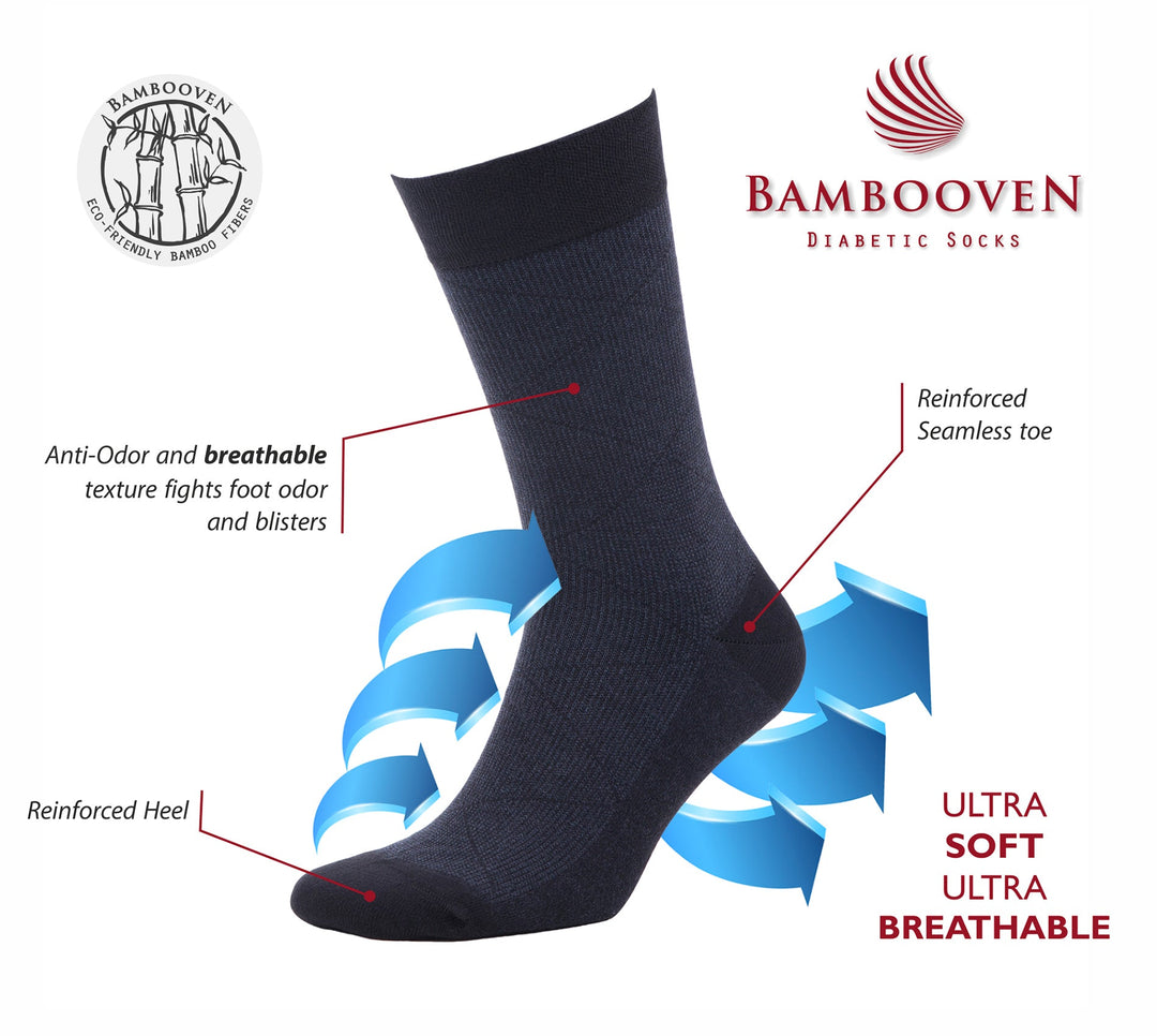 Men’s Bamboo Dress Socks 6-Pack Gift Box, Rust & Purple