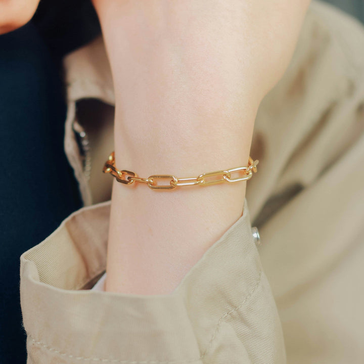 14k Yellow Gold Cable Chain Design Bracelet (0.90 mm)